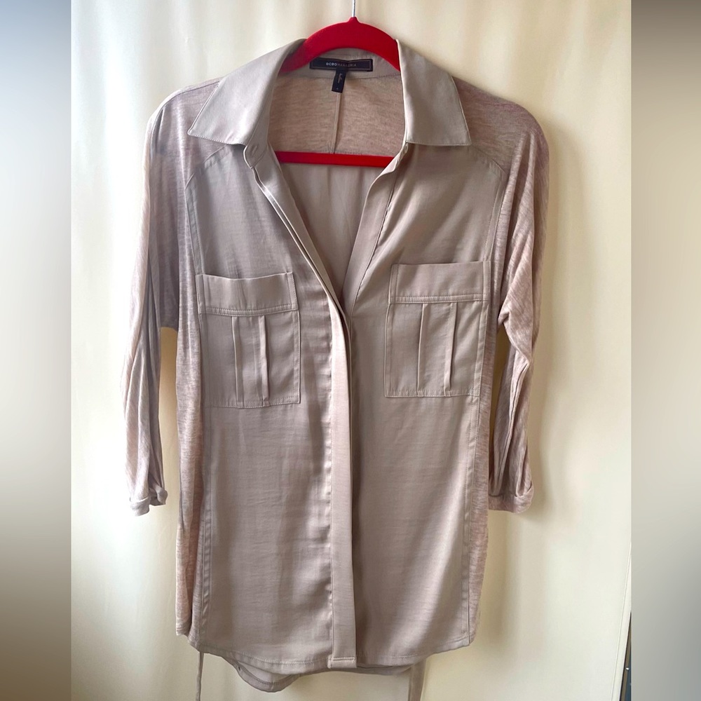 BCBG MaxAzria belted shirt in size S